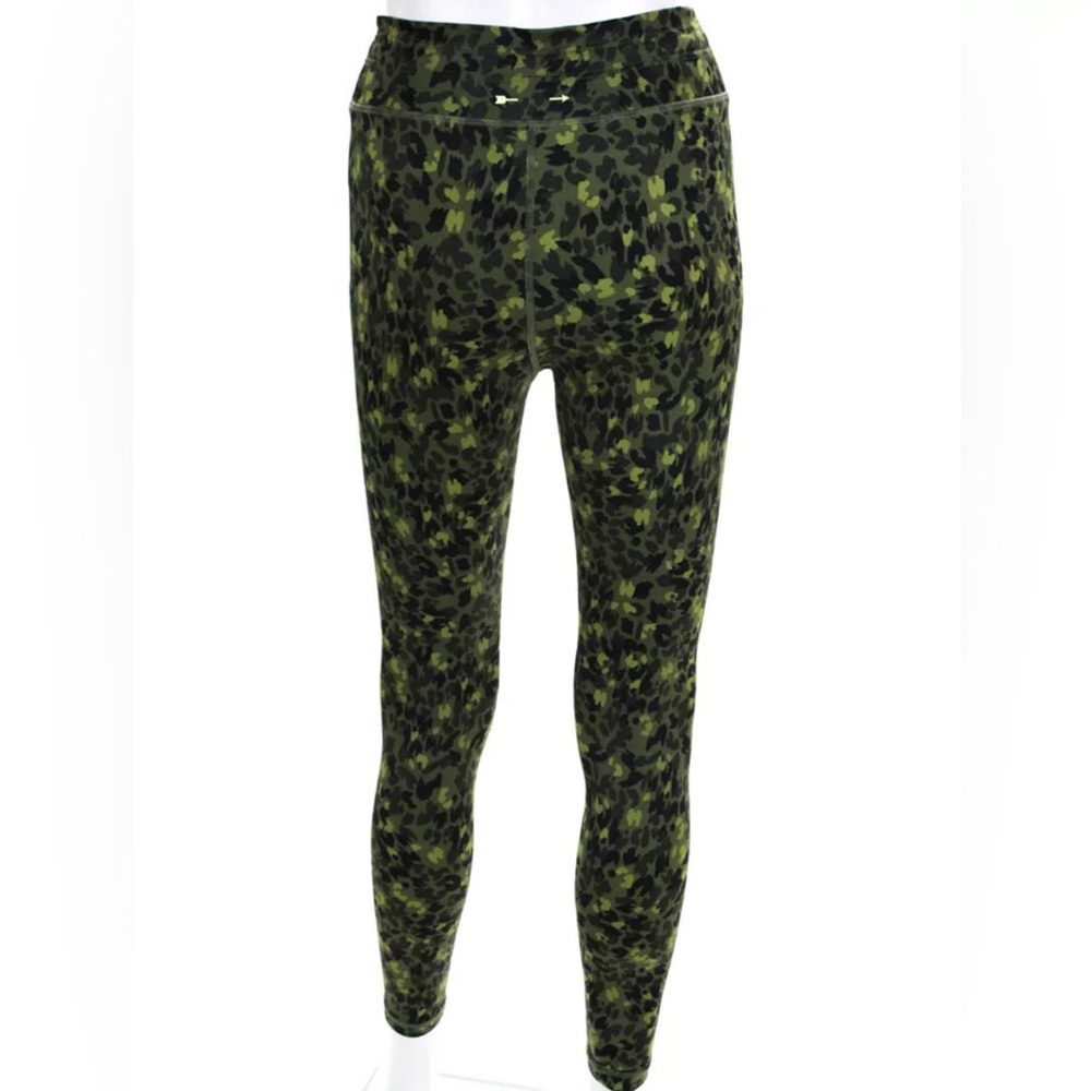 The Upside High Rise Spotted Lili Midi Pants Leggings Green Size Medium NWT - Picture 5 of 9